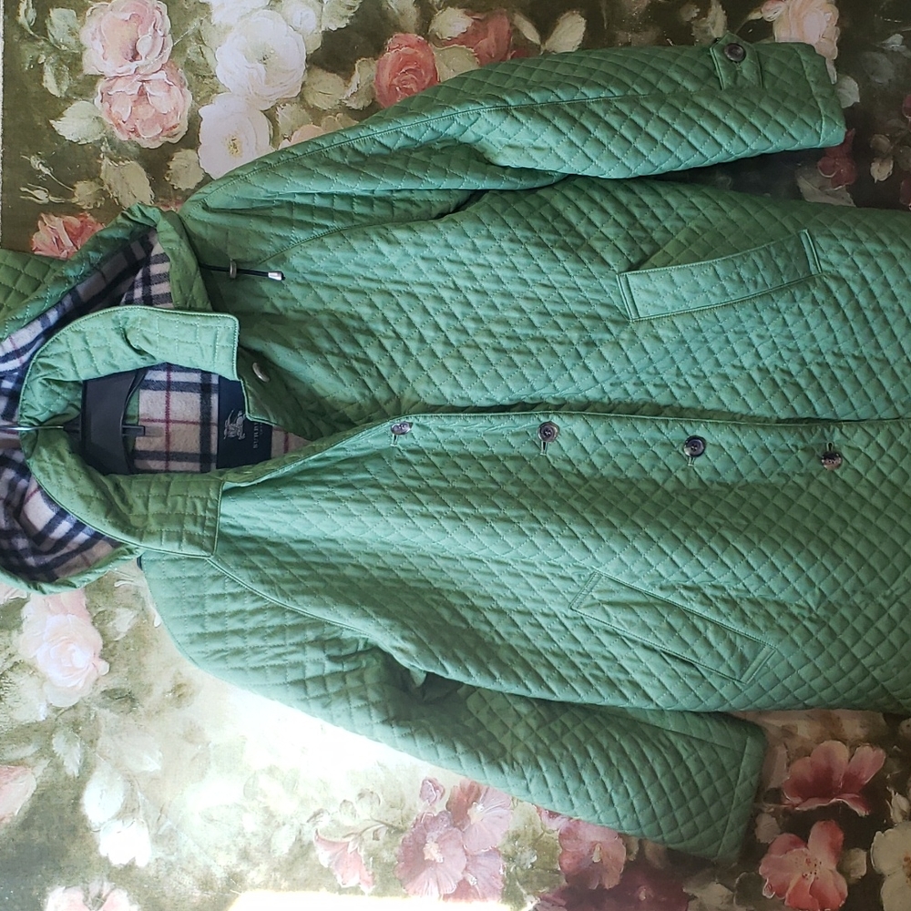 Burberry Green Quilted Jacket